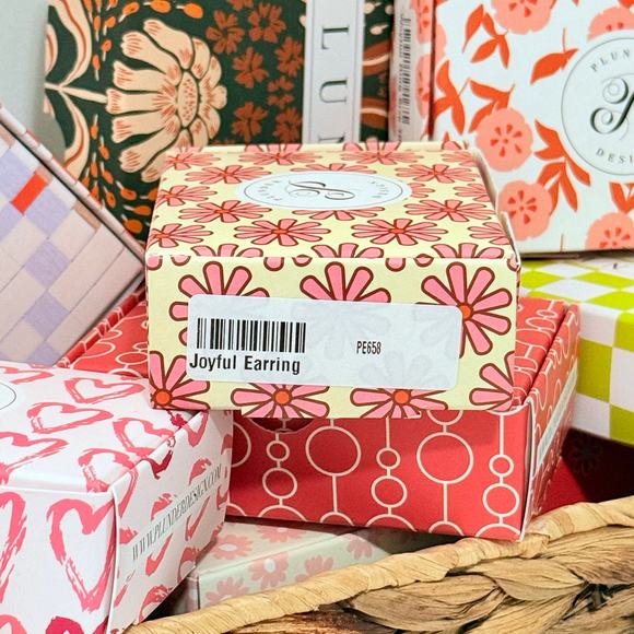 New Plunder "Joyful" Silver Crystal Gem Earrings (1.75") - Picture 6 of 6